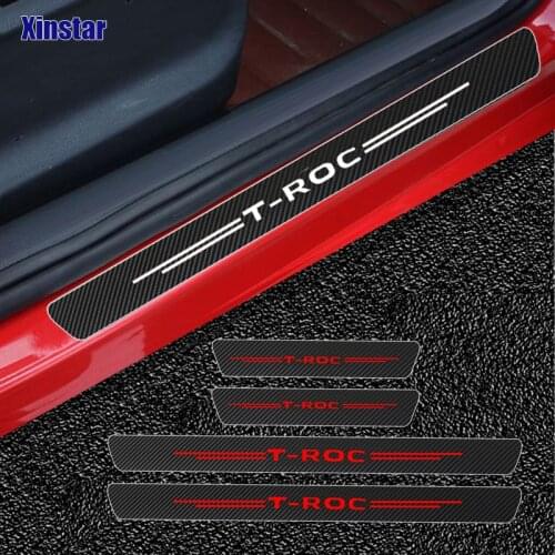 4pcs Carbon Fiber Car Sticker For Volkswagen TROC T-ROC