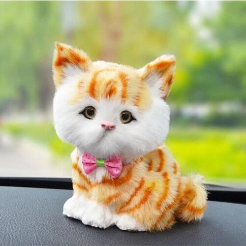 Car Ornaments Simulation Cat Bamboo Charcoal Air Filter Cute Decoration Home Auto Interior Dashboard Display Accessories