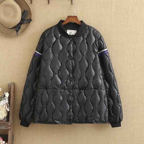 Plus Size Cotton Coat For Women Stand-Up Collar Long Sleeve Wavy Stitch Design Plus Thicken Large Size In Winter For Fatwomen