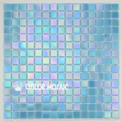 Free shipping blue glass mosaic tile indoor and outdoor wall tile floor tile swimming pool tiles 4.28 square meters/lot