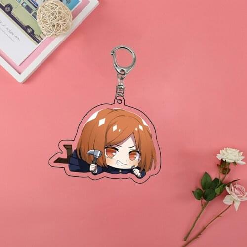 Anime Jujutsu Kaisen Lanyard Keychain Cartoon Figure Satoru Yuji Itadori Bag Key Ring Gift