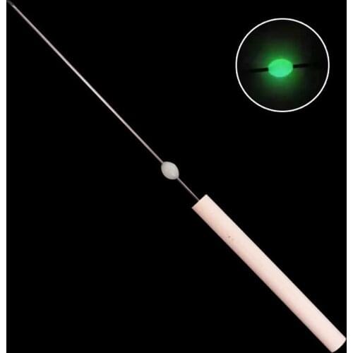 One Piece Stainless Steel Wood Fishing Bait Needle Worm Baiting Gas Needles Earthworm Gas Needle Fishing Tools