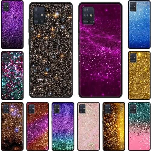 Gold Pink Glitter Print Phone Case for Samsung Galaxy A51 A71 A21s A12 A31 A41 A32 A02s A11 A72 A52 A42 5G A01 A91 A21 EU Cover