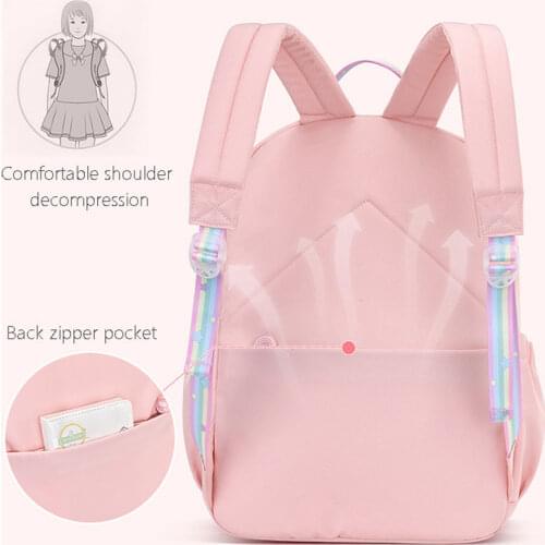 Childrens Waterproof Backpacks Kids Schoolbags Mochilas Fashion Rainbow Shoulder Strap School Bag For Teenagers Girls