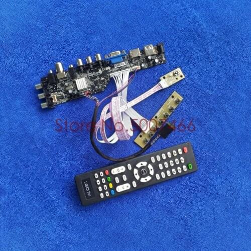 For LP156WH9-TLA1/TLA2 1366*768 DVB digital LVDS 40-Pin universal VGA USB AV TV 3663 monitor LCD Controller board DIY Kit