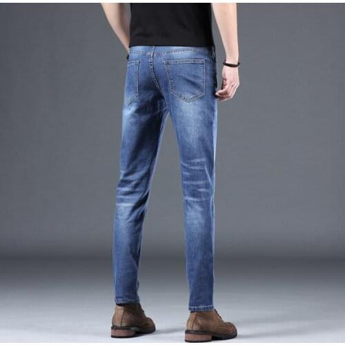 New Brand Mens Jeans Business Classic Top Brand Casual Fashion Trousers Slim Denim Overalls High Quality Pants Men Jeans