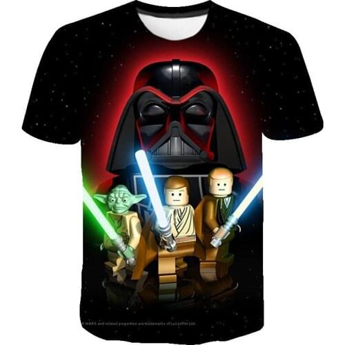 New Summer 3D Printed T Shirts Star Wars Game Lego Casual Streetwear Boy Girl Kids Fashion Men Women Children Short Sleeve Tops