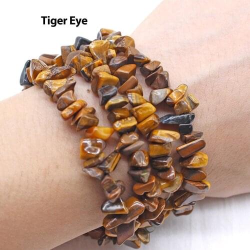 Good Quality Natural Healing Energy Quartz Irregular Tiger Eye Crystal Gravel 5-8mm Chip Stone Beads For Jewelry Making Bracelet