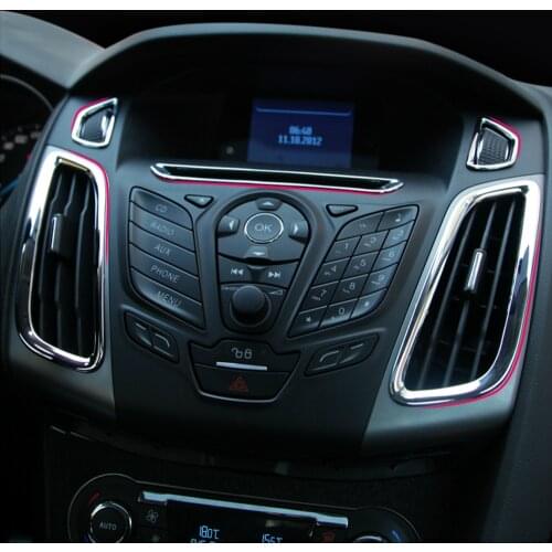 Chrome ABS interior outlet decoration ring 5pcs/lot Car Accessories For Ford Focus 3 2012 2013