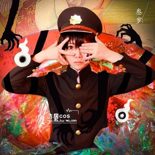 Anime Jibaku Shounen Costume Hanako Kun Cosplay Balck Uniform Christmas Halloween Carnival Costume For Adult Men Women
