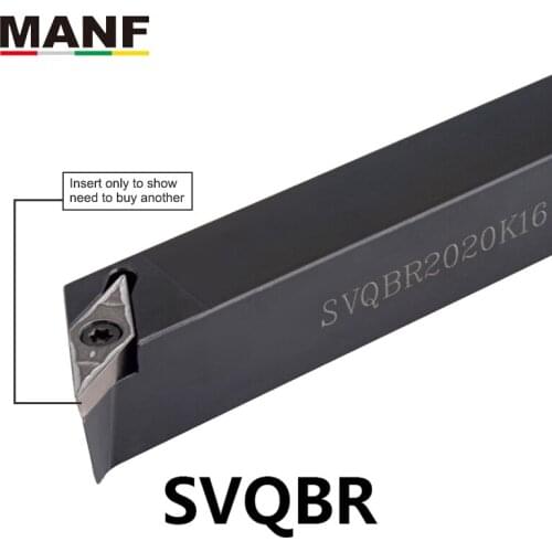 MANF SVQBR-2020K16 20mm Turning Tool Holder For VBMT Carbide Insert Lathe Cutter Metal External Turning Tool Holder Rod Industry