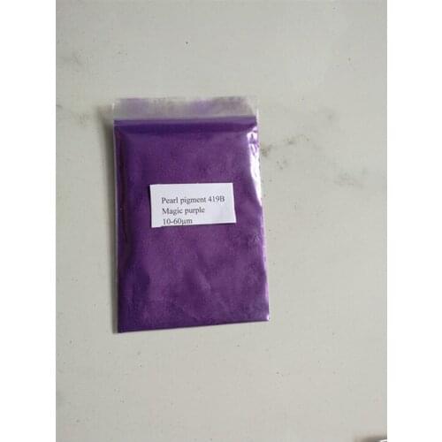 Natural mica pearl pigment powder magic purple 419B 25grams/lot for paint and cosmetics