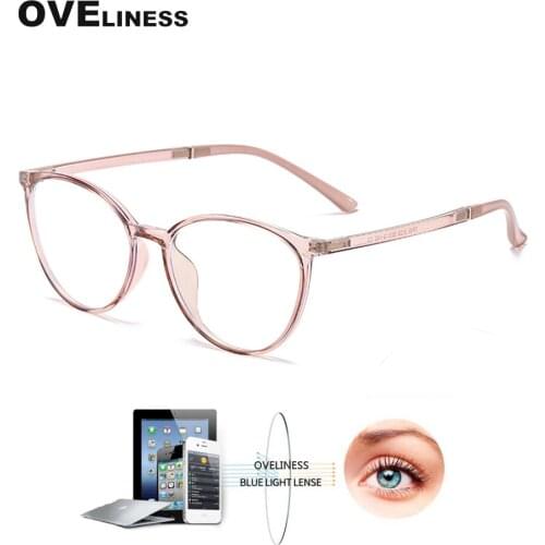 Transparent Computer Glasses Frame Women Men Anti Blue Light Round Eyewear Blocking Glasses Optical Spectacle Eyeglasses frames