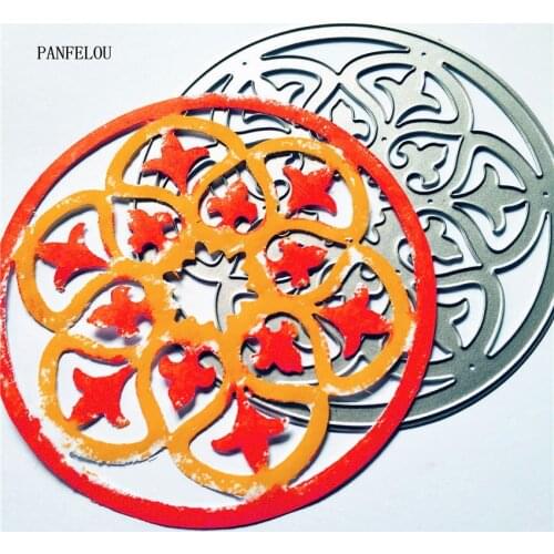 PANFELOU Flared wreath metal craft paper die cutting dies Scrapbooking/DIY Easter wedding Embossing mould cards