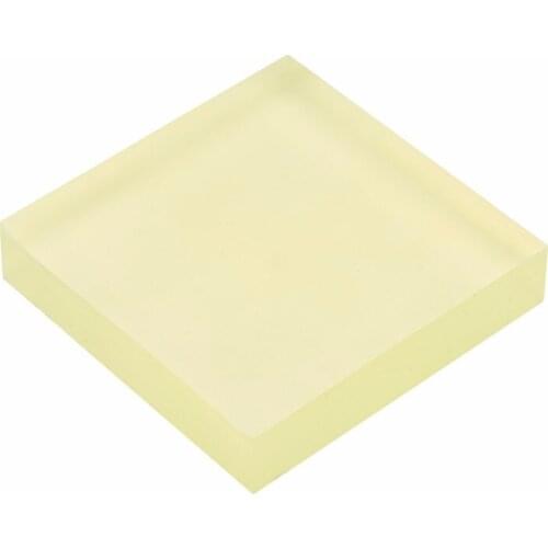 PU Damping Plate Polyurethane Square Plate Die Cutter Plate Beef Tendon Plate Die Cushion Elastic Rubber Sheet Gold 10x10x2cm