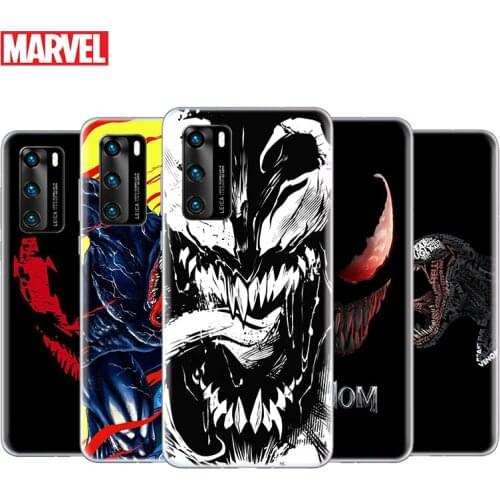 Transparent Cover Marvel Venom Dark Hero For Huawei P40 Lite E P30 P20 P10 P9 P8 Pro Plus Lite mini 2019 Phone Case
