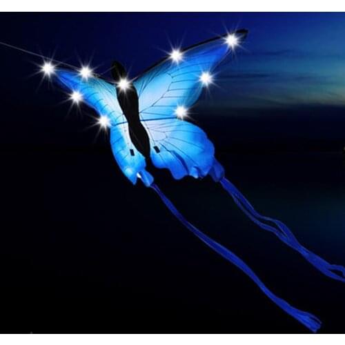 Outdoor Fun Sports New Arrive For Kids LED Butterfly Kite/ Animal Kites With Handle & Line Good Flying
