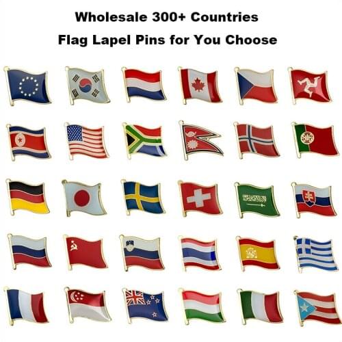 Country flag lapel pin badge pin Customer mixed order 300pcs a lot