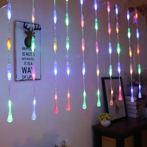 2.5M LED Icicle String Lights Christmas Fairy Lights garland Outdoor Home For Wedding/Party/Curtain/Garden New Years Decoration