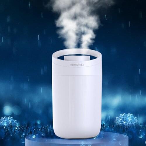 3L Super-Capacity Dual-Spray Air Humidifier Working For 6 Hours USB Silent Charging Mode Automatic Power Off in 12 Hours