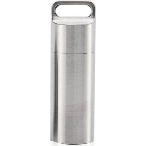 Waterproof Capsule Seal Bottle Mini Stainless Steel EDC Survival Pill Box Container Capsule Pill Bottle Tank Case For Travel