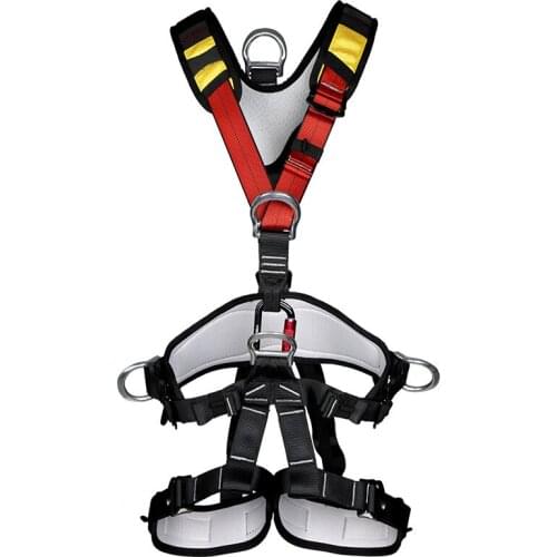 High quality Professional Rock Climbing Full Body Safety Belt Harnesses Mountaineering Equipment Climbing Accessories
