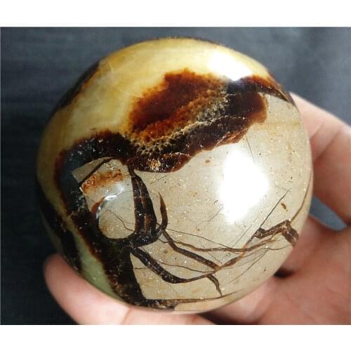Xd j00656 Natural Septarian Dragon Crystal Gem Sphere Ball