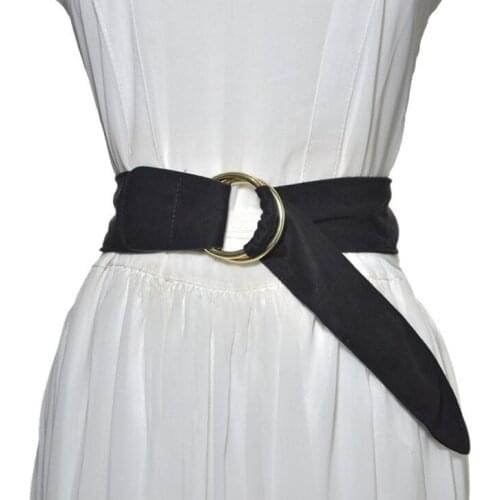 Womens runway fashion fabric Cummerbunds female Dress Corsets Waistband Belts decoration wide belt R2524