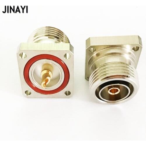 10pcs/lot 7/16 DIN L29 female 4-hole 32mm flange solder O-ring panel mount Connector