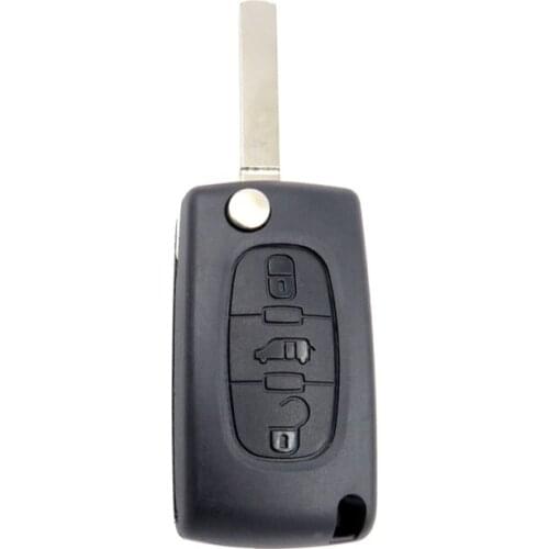 10pcs/lot Flip Key Shell For Fiat Scudo Remote Key with battery holder With 3 Buttons Middle Van Sign Auto Replacement Parts