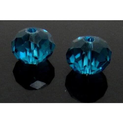 100PCS 8MM Austria Crystal Bead Rondelle Loose Faceted Glass Beads Spacers Beads for Bracelet Jewelry Making