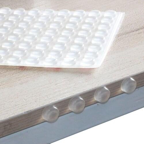 100PCS Rubber Damper Buffer Cabinet Bumpers Silicone Furniture Pads Cushion Protective Hardware Pads 8x2.5MM Self Adhesive