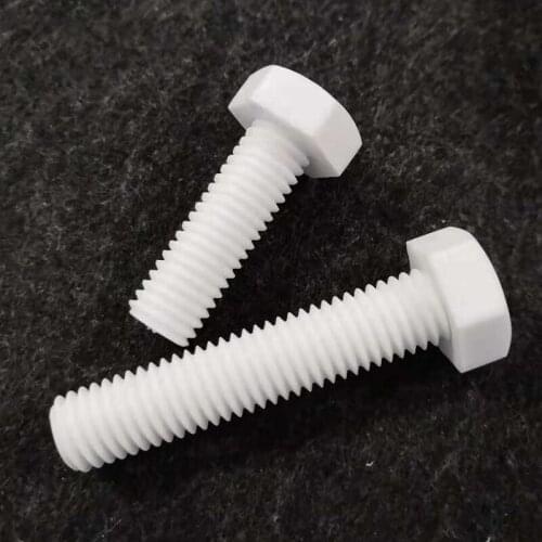 3pcs M8 Polypropylene PP Hexagonal plastic bolt Acid alkali resistant Plastic screw preservative 70mm-100mm Length