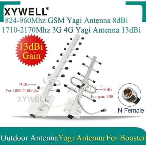 8dBi/13dBi Gain 3g 4g GSM Antenna 2g 3g Yagi Antenna 2g 3g 4g 900/1800/2100 Outdoor Antenna 2G 3G 4G LTE External Yagi Antenna