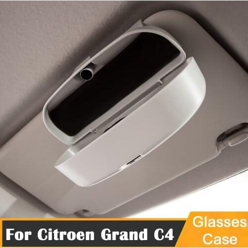 Car Sun Visor Glasses Box Sunglasses Case Holder Storage Box for Citroen Grand C4 Picasso C4 Aircross C Elysee DS3 C5