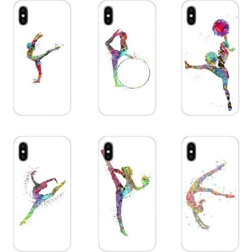For Samsung Galaxy S2 S3 S4 S5 Mini S6 S7 Edge S8 S9 S10E Lite Plus Accessories Phone Shell Covers Gymnastics water color