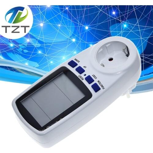 EU Digital Wattmeter Power Meter Energy Meter Voltage Wattmeter Power Analyzer Electronic Energy Meter Measuring Outlet Socket