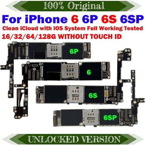 Free iCloud Unlocked Logic Board Good Tested for iPhone 6 Plus 5.5inch Motherboard Support Gsm Wcdma Lte 4G Network Full Chips