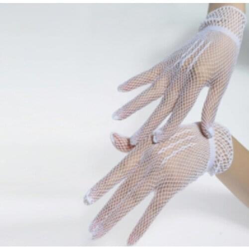 Women Gloves Hollow Out Holes Sexy Punk Goth Lady Disco Dance Costume Full Finger Mesh Fishnet Gloves