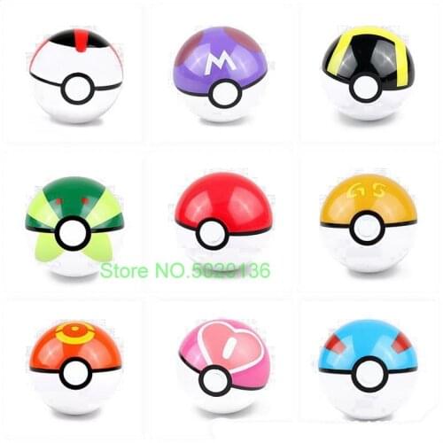 1 Pcs 10cm Pokemon Pokeball 24 Pcs Figures Japanese Movie TV Action Figures Anime Toys Master Ball Pet Doll Kids Birthdays Gifts