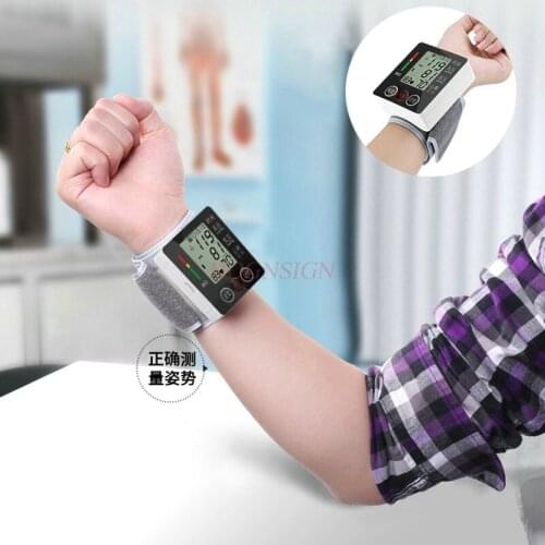Electronic Blood Pressure Monitor Home Wrist Measuring Meter Automatic Intelligent Voice Sphygmomanometer Instrument Arm Care