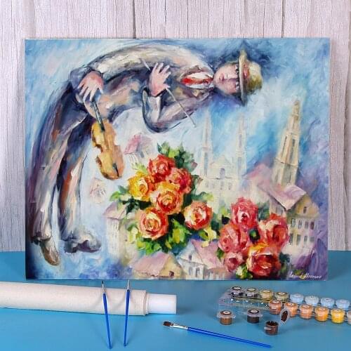 Oil Painting Style DIY Painting By Numbers Kit Oil Paints 40*50 Canvas Painting Handmade For Adults For Drawing Handicraft Art