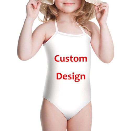 Kawaii Girls Summer Beachwear 3D Customize Design Swimwear Kids Bikini Set Children Bath Swimsuits for Baby Girls
