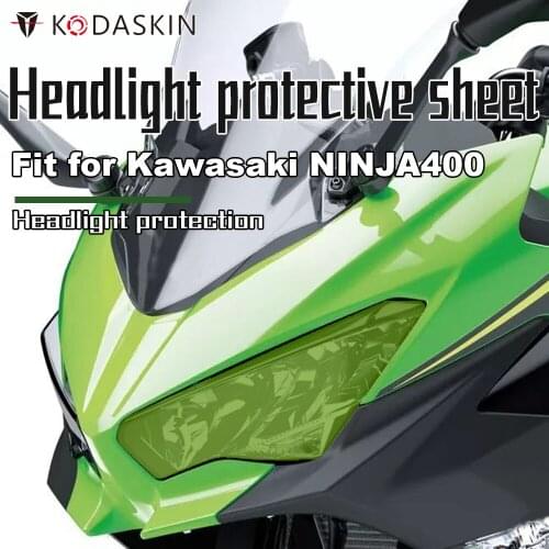 KODASKIN Motorcycle Accessories ABS Headlight Protection Cover Headlight Screen Lens Protective Cover Fit For Kawasaki NINJA400