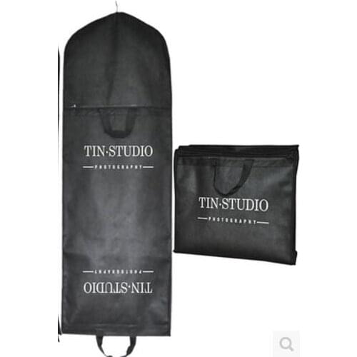 Suit/dress bag folded logo printed 100 pieces/lot free shipping