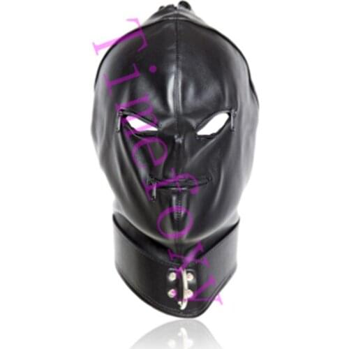 Leather Mask Bar Performance Party Mask Toys Costumes Accessory Sexy Fetish Hood