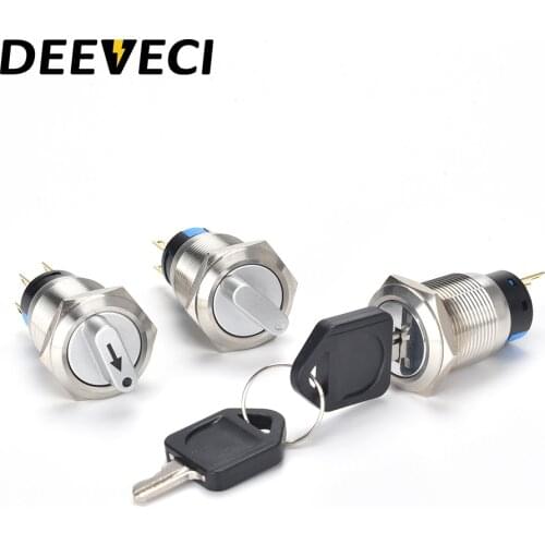 19mm 22mm metal rotary selector switch 2 position stainless steel push button on off latching momentary push button switch SPDT