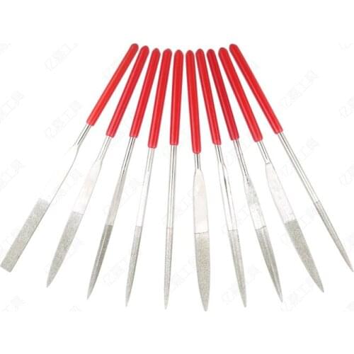 Super mini Diamond instrument Glass jade clock Alloy miscellaneous brocade file 4x160mm 10pcs one set NO.C0335