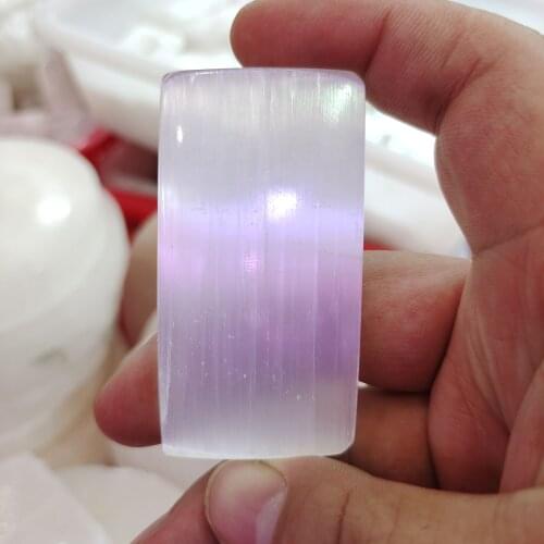 Natural white selenite Cuboid shape specimen stone and Crystal Gypsum Board surface Quartz mineral home decor