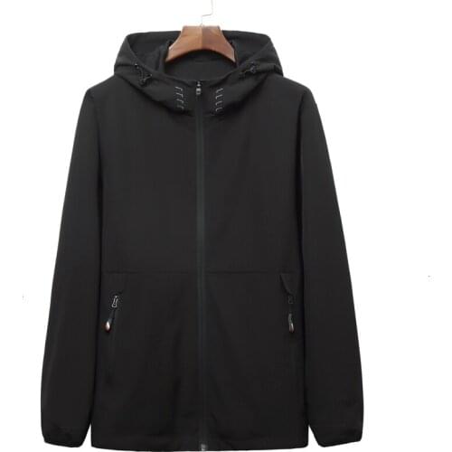 New plus size 10XL 9XL 8XL 7XL 6XL 5XL Brand Clothing Spring Autumn Youth Men Coat With Hat Zipper Large Size Jacket